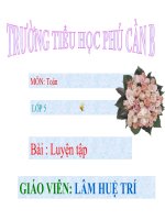 Toán học 5 luyện tập về tính diện tích 