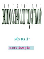 Bài thực hành sự phân hoá của thảm thực vật ở sườn đông và sườn tây của dãy núi an đet   địa lí 7 