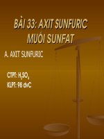 bài axitsunfuric muoisunfat 