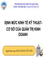 Định Mức Kinh Tế Kỹ Thuật- Cơ Sở Của Quản Trị Kinh Doanh 3