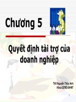 Bài Giảng Quyết Định Tài Trợ Của Doanh Nghiệp