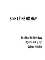 Bài Giảng Sinh Lý Hệ Hô Hấp