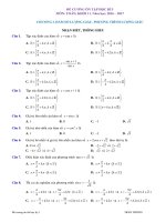 Đề cương ôn tập HKI toán 11   trần thông 