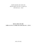 Tập bài giảng môn học những nguyên lý cơ bản của chủ nghĩa Mác Lênin I