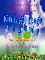 Luyện tập về câu hỏi LTVC lớp 4 số 5 