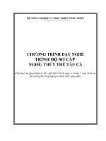 Chương trình dạy nghề trình độ sơ cấp nghề thủy thủ tàu cá 