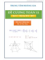 ĐỘC đề cương học tập môn toán học kỳ i lớp 11   lê văn đoàn 