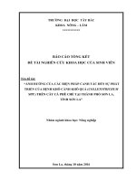 Ảnh hưởng của các biện pháp canh tác đến sự phát triển của bệnh khô cành khô quả (colletotrichum spp ) trên cây cà phê chè tại thành phố sơn la, tỉnh sơn la