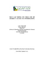 TRUY CẬP THÔNG TIN THEO CHỦ ĐỀ (SUBJECT ACCESS TO INFORMATION)