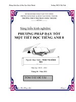 Đề tài Phương pháp dạy tốt một tiết đọc tiếng anh 8