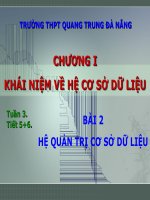 BÀI 2 hệ QUẢN TRỊ cơ sở dữ LIỆU 