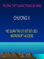 HỆ QUẢN TRỊ cơ sở dữ LIỆU MICROSOFT ACCESS 