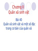 QUẦN xã SINH vật và một số đặc TRƯNG cơ bản của QUẦN xã 