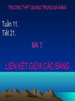 BÀI 7 LIÊN kết GIỮA các BẢNG 