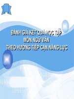 ĐÁNH GIÁ KẾT QUẢ HỌC TẬP MÔN NGỮ VĂN THEO HƯỚNG TIÊP CẬN NĂNG LỰC