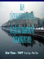 Cách mạng tháng mười nga năm 1917 và cuộc đấu tranh bảo vệ cách mạng (1917   1921) 