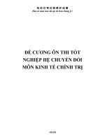 Đề cương ôn thi tốt nghiệp hệ chuyển đổi môn kinh tế chính trị 