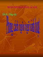 phong cách ngôn ngữ sinh hoạt 