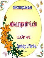 Vị ngữ trong câu kể ai làm gì LTVC lớp 4 số 1 