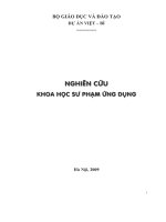 Đề tài Nghiên cứu khoa học sư phạm ứng dụng