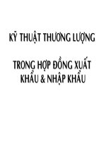 Kỹ Thuật Thương Lượng Trong Hợp Đồng Xuất Khẩu & Nhập Khẩu