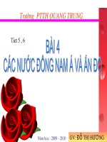 tiết 5.6 bài 4 các nước đông nam á và ấn độ