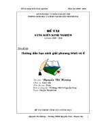 Đề tài Hướng dẫn học sinh giải phương trình vô tỉ