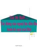 tác động của ngoại lực lên bề mặt địa hình trái đất 