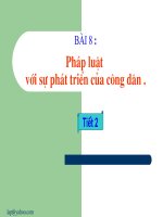 pháp luật với sự phát triển của công dân 