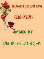 không khí cần cho sự sống 