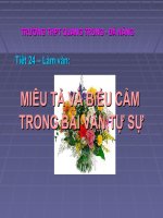 MIÊU tả và BIỂU cảm TRONG văn tự sự 