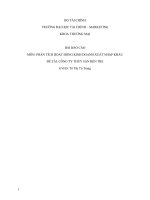 phân tích hoạt động kinh doanh xuất hập khẩu công ty thủy sản bến tre 20013-2015