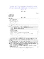 Đề tài Các biện pháp quản lý đội ngũ tổ trưởng chuyên môn của hiệu trưởng trong các trường trung học phổ thông tỉnh Quảng Trị