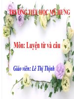 Mở rộng vốn từ cái đẹp LTVC lớp 4 số 4 