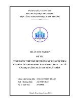 Tính toán thiết kế hệ thống xử lý nước thải tại champa island resort và spa khu chung cư và căn hộ 1 công suất 350m3 ngày đêm