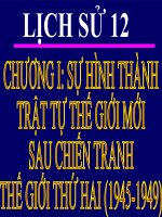 Sự hình thành trật tự thế giới mới sau chiến tranh thế giới thứ hai (1945   1949) 