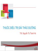 Bài Giảng Thuốc Điều Trị Đái Tháo Đường