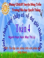 ÔN tập các PHÉP TÍNH với PHÂN số TIẾP THEO 