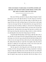 TIỂU LUẬN LỊCH sử ĐẢNG   TÍNH CÁCH MẠNG và KHOA học của ĐƯỜNG lối độc lập dân tộc gắn LIỀN với CHỦ NGHĨA xã hội TRONG CƯƠNG LĨNH đầu TIÊN của ĐẢNG CỘNG sản VIỆT NAM