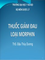 Bài Giảng Thuốc Giảm Đau Loại Morphin