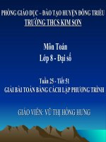 GIẢI bài TOÁN BẰNG CÁCH lập PHƯƠNG TRÌNH TIẾP 