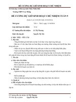 ĐỀ CƯƠNG DỰ GIỜ SINH HOẠT CHỦ NHIỆM TUẦN 9