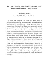 TIỂU LUẬN   THẤM NHUẦN tư TƯỞNG HỒ CHÍ MINH về xây DỰNG NHÀ nước PHÁP QUYỀN KHI VIỆT NAM là THÀNH VIÊN WTO