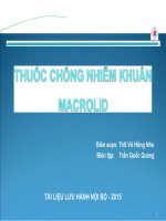 Kháng sinh nhóm Macrolid