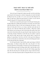 TIỂU LUẬN CHUYÊN NGÀNH   NHẬN THỨC về TRẬT tự THẾ GIỚI TRONG GIAI đoạn HIỆN NAY