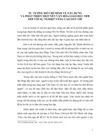 TIỂU LUẬN   tư TƯỞNG hồ CHÍ MINH về xây DỰNG và PHÁT TRIỂN một nền văn hóa mới đối với sự NGHIỆP NÂNG CAO dân TRÍ