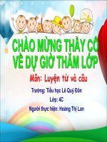 Mở rộng vốn từ du lịch thám hiểm LTVC lớp 4 số 1 