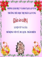 Mở rộng vốn từ du lịch thám hiểm LTVC lớp 4 số 10 