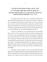 TIỂU LUẬN   xây DỰNG nền KINH tế độc lập tự CHỦ và CHỦ ĐỘNG hội NHẬP KINH tế QUỐC tế   bài học THÀNH CÔNG của CÁCH MẠNG VIỆT NAM TRONG THỜI kỳ đổi mới (1986   2001)