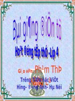 Giáo án hoạt động tập thể lớp 4 chủ đề uống nước nhớ nguồn 